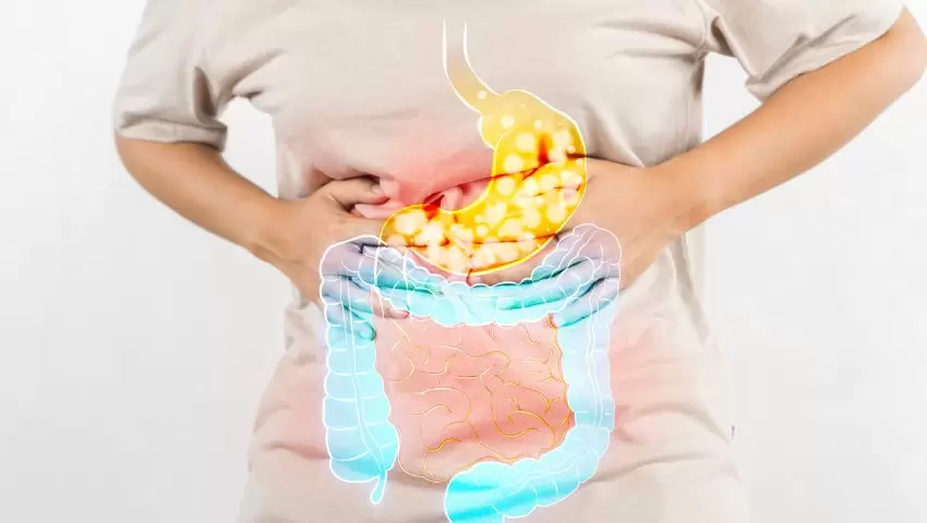 Ayurvedic herbs, warm water, yoga, and digestive healing practices for gastrointestinal constipation