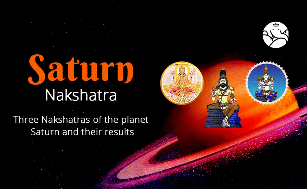Comparison of Saturn Nakshatras Pushya, Anuradha, and Uttara Bhadrapada with symbols and personality traits