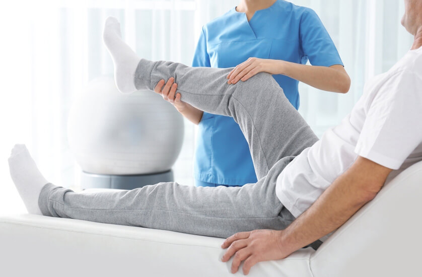 Physiotherapy session for pain relief